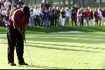 Marbella 12 november 2000
 Golfclub Valderrama American Express Championships.
Tiger Woods  golfen 
putten