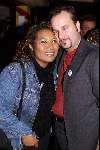 AMSTERDAM 12 november 2001
Uitreiking CD van de DUTCH DIVAS in de it.
Justine Pelmelay met vriend
