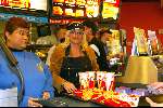 Rosmalen 19 oktober 2002
Corry Konings  bij Mc Donalds werken