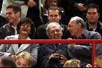 Eindhoven 26 oktober 1999
Wedstrijd in de Championsleague tussen PSV-Bayern Munchen, eindstand 2-1
Harry v Raaij samen met Sylvia Toth en Franz Beckenbauer