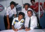 1991
Gerald Vanenburg ondertekent zijn langdurig kontrakt bij PSV verder Jacques Rits Kees Ploegsma Harry v Raaij