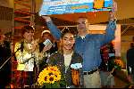 Aalsmeer 18 november 2003
Achmea kennis quiz met Chazia Morali.
Jethro Thenu ......en Leo v d Goot