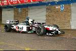 Donnington 25 november 2003
Trust & Minardi in donnington
Jos Verstappen  met zijn formule I Raceauto