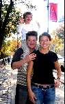 New York  3 november 2003
Martijn Krabbe met bikkel en amanda in new york