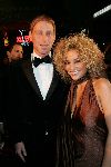 Amsterdam 8 november 2004
Premiere Bridget Jones  in tuschinski.
Fajah Lourens met vriend Thomas