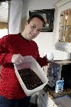 Fijnaart 25 november 2004
Frans Bauer met koffie