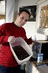 Fijnaart 25 november 2004
Frans Bauer met koffie