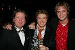 Eindhoven 21 november 2004
Premiere Hello Dolly in schouwburg Eindhoven.
Henkjan Smits met Jamai en Jim Bakkum Jim Idols