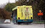 Amsterdam 10 november 2004
Katja Schuurman achter op bus met reclame de gouden gids