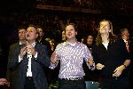 Rotterdam 6 december 2004
Optreden Gerard Joling in Ahoy.
Paulien Huizinga met Michiel Mol en Mike Dobbinga