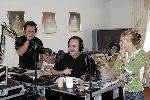 Fijnaart 5 november 2005
Frans Bauer opnames voor show van Edwin Evers van Radio 538 in huiskamer bij Frans thuis.  en mariska