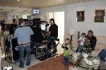 Fijnaart 5 november 2005
Frans Bauer opnames voor show van Edwin Evers van Radio 538 in huiskamer bij Frans thuis.  Rick Romijn(r) en Niels v Baarlen
