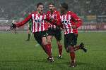 Waalwijk, 19 November 2005
Kompetitiewedstrijd seizoen 2005/2006
RKC-PSV eindstand 4-4
Ibrahim Afellay viert feest na de 1-3 van Jefferson Farfan