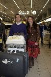 Schiphol 2 november 2005
Leontien v Moorsel met haar man Michael Zijlaard op schiphol. Ze gingen naar New York voor de marathon