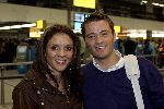 Schiphol 2 november 2005
Leontien v Moorsel met haar man Michael Zijlaard op schiphol. Ze gingen naar New York voor de marathon