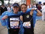 New York 6 november 2005
Leontien v Moorsel met zus   bij marathon New York