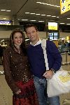 Schiphol 2 november 2005
Leontien v Moorsel met haar man Michael Zijlaard op schiphol. Ze gingen naar New York voor de marathon