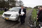 Muiderberg 12 oktober 2005
Dag tegen aanleg A6 en A9.
Peter Hofstra met jeep