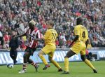 Eindhoven, 20 Oktober 2006 
Kompetitiewedstrijd PSV-Roda JC Seizoen 2006/2007
Eindstand 4-1
Arouna Kone in duel met Marcel de Jong en Pa Modou Kah
