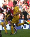 Eindhoven, 15 Oktober 2006 PSV-Roda JC, eindstand 4-1
Kompetitie Seizoen 2006/2007
Arouna Kone in duel met Ger Senden