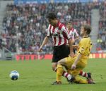 Eindhoven, 20 Oktober 2006 
Kompetitiewedstrijd PSV-Roda JC Seizoen 2006/2007
Eindstand 4-1
Ibrahim Afellay wordt onderuit gehaald door Marcel de Jong