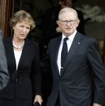 Rotterdam 16 september 2006
Herdenkingsdienst voor hr v Vollenhoven in Hulskamp gebouw.
Prinses Margriet en Pieter v Vollenhoven