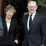 Rotterdam 16 september 2006
Herdenkingsdienst voor hr v Vollenhoven in Hulskamp gebouw.
Prinses Margriet en Pieter v Vollenhoven
