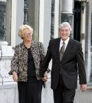 Rotterdam 16 september 2006
Herdenkingsdienst voor hr v Vollenhoven in Hulskamp gebouw.
Ruud Lubbers met zijn vrouw Ria Lubbers