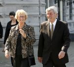 Rotterdam 16 september 2006
Herdenkingsdienst voor hr v Vollenhoven in Hulskamp gebouw.
Ruud Lubbers met zijn vrouw Ria Lubbers