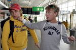 Schiphol 5 oktober 2006
Cast Onderweg naar morgen ONM vertrekken naar Turkije vanweg 25ooe aflevering.
Sander Foppele en ... onm acteur