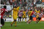 Eindhoven, 15 Oktober 2006 PSV-Roda JC, eindstand 4-1
Kompetitie Seizoen 2006/2007
Alex PSCV heeft zijn ploeg op 2-1 gebracht en Phillip Cocu en Timmy simons zijn erg blij