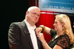 Gorinchem 21 september 2009
Ruud de Graaf 30 jaar in het vak en krijgt een koninklijk lintje. Ruud met zijn vrouw
Peter Smulders bv