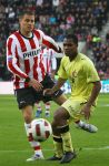 Eindhoven, 24 Oktober 2010
Kompetitiewedstrijd PSV-Feyenoord, eindstand 10-0 Seizoen 2010/2011
De grootste nederlaag van Feyenoord ooit in het betaalde voetbal
Evenaring van de grootste overwinning PSV in het betaald Voetbal
Andre Bahia in duel met Danny Koevermans
Foto Junior Smulders