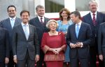 Den Haag 14 oktober 2010
Het kabinet van President Mark Rutte bij Koningin Beatrix op huis ten Bosch.Henk Kamp Hans Dillen Marja van Bijsterveldt Vliegenthart Gerd Leers Uri Rosenthal Maxim Verhagen Piet Hein Donner Ivo Opstelten Jan Kees de Jager Melanie Schultz van Haegen Maas Geesteranus en Edith Schippers