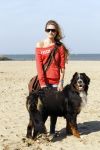Scheveningen 3 oktober 2010
Dogwalk georganiseerd door de stichting van Bridget Maasland .Nikkie Plessen met hond
Peter Smulders bv