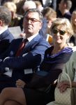Amsterdam 22 september 2012
Koningin Beatrix opent het stedelijk museum in Amsterdam. Ook Prins Constantijn en Prinses Laurentien zijn aanwezig. Guusje Ter Horst met man
Peter Smulders bv