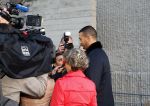 Amsterdam 10 oktober 2013
Rechtzaak Badr Hari bij de rechtbank op de paranassusweg waar veel pers op afgekomen is. Badr arriveert met zijn advocaat Benedicte Ficq