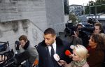 Amsterdam 10 oktober 2013
Rechtzaak Badr Hari bij de rechtbank op de paranassusweg waar veel pers op afgekomen is. Badr arriveert met zijn advocaat Benedicte Ficq