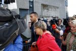 Amsterdam 10 oktober 2013
Rechtzaak Badr Hari bij de rechtbank op de paranassusweg waar veel pers op afgekomen is. Badr arriveert met zijn advocaat Benedicte Ficq