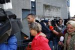Amsterdam 10 oktober 2013
Rechtzaak Badr Hari bij de rechtbank op de paranassusweg waar veel pers op afgekomen is. Badr arriveert met zijn advocaat Benedicte Ficq