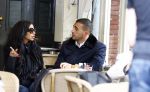 Amsterdam 10 oktober 2013
Badr hari op terras met de vriendin van Ronnie Rosenbaum