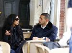 Amsterdam 10 oktober 2013
Badr hari op terras met de vriendin van Ronnie Rosenbaum