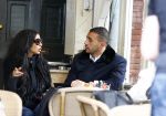 Amsterdam 10 oktober 2013
Badr hari op terras met de vriendin van Ronnie Rosenbaum