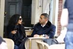 Amsterdam 10 oktober 2013
Badr hari op terras met de vriendin van Ronnie Rosenbaum