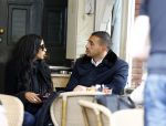 Amsterdam 10 oktober 2013
Badr hari op terras met de vriendin van Ronnie Rosenbaum