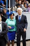 Den Haag 17 september 2013
Prinsjesdag op het binnenhof.
Geert Wilders met zijn vrouw en beveiliging