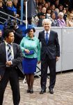 Den Haag 17 september 2013
Prinsjesdag op het binnenhof.
Geert Wilders met zijn vrouw en beveiliging
