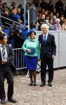 Den Haag 17 september 2013
Prinsjesdag op het binnenhof.
Geert Wilders met zijn vrouw en beveiliging