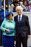 Den Haag 17 september 2013
Prinsjesdag op het binnenhof.
Geert Wilders met zijn vrouw en beveiliging