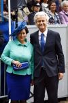 Den Haag 17 september 2013
Prinsjesdag op het binnenhof.
Geert Wilders met zijn vrouw en beveiliging